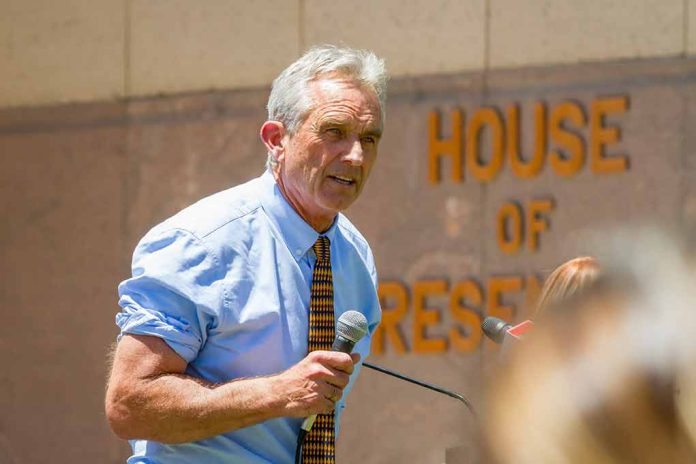 RFK Jr. holding microphone