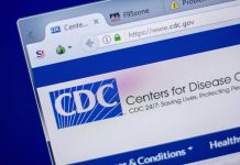 CDC website homepage displayed on a web browser.