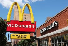 McDonald's signage with promotion outside restaurant.