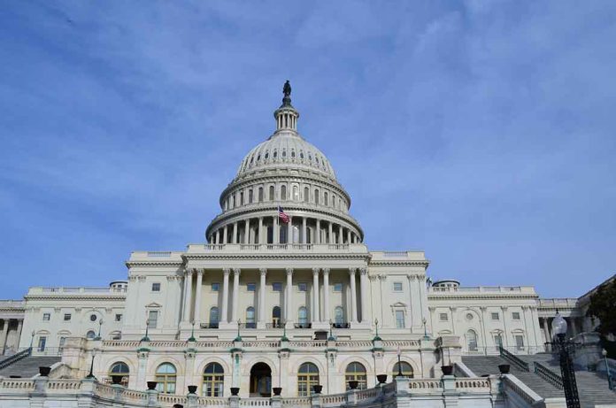 US Capitol Building under clear blue sky