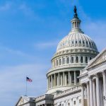 United States Capitol building with American flag visible