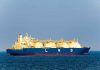 LNG tanker ship sailing on open sea