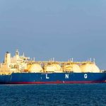 LNG tanker ship sailing on open sea