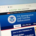 U S Immigration and Customs Enforcement website screenshot