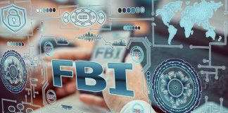 FBI letters with digital security graphics and hands