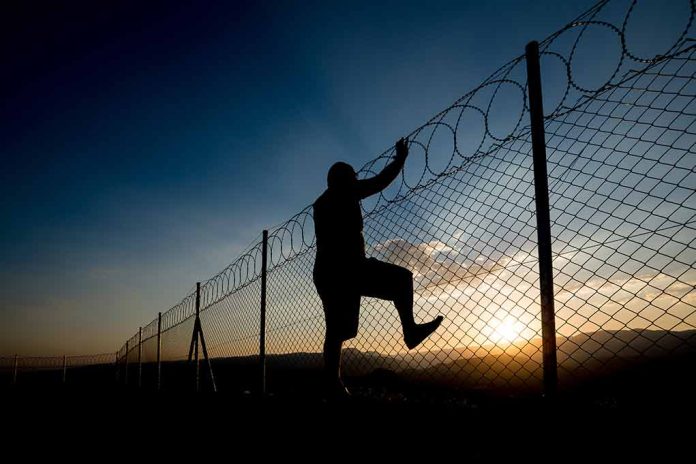 521854483 featured image Silhouette of person climbing barbed wire fence at sunset
