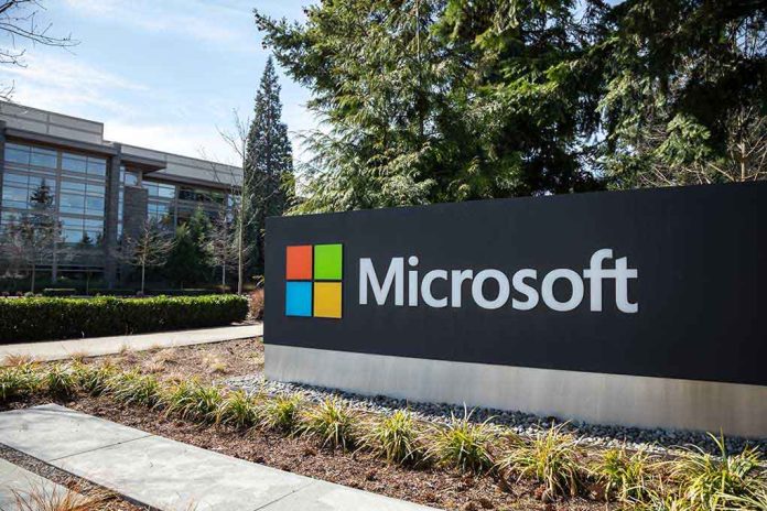 1357496909 featured image Microsoft sign with office buildings and trees.