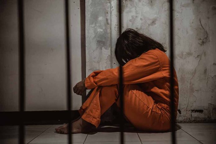 1383143171 featured image Person in orange jumpsuit sitting behind bars head down