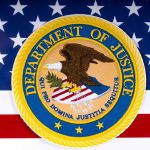 DOJ Files LAWSUIT – Suing Blue State Over Illegal Move! Department of Justice seal on American flag background.