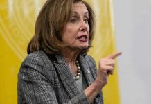 Pelosi UNLEASHES—“Vile Creature” Tirade Hits Trump Woman speaking and pointing, wearing a plaid jacket.