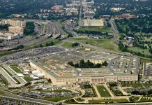 Pentagon RAMPS Up Production: One Million Drones Incoming Aerial view of the Pentagon building and surrounding area.