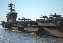 U.S Warship Targets It’s OWN Jets – Shocking Blunder Aircraft carrier deck with jet planes.