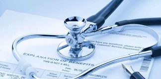 Pandemic Subsidies Gone – Healthcare Costs EXPLODE A stethoscope resting on a medical billing statement