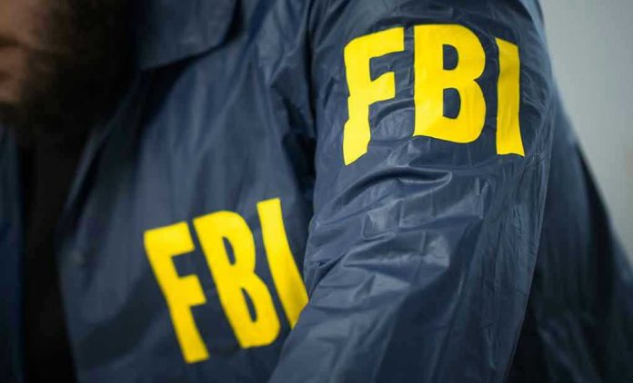 FBI jacket with yellow letters.
