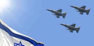 No Red Lines Left: Israel’s Brutal Message Israeli flag with three fighter jets in flight.
