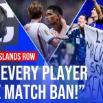 Disgusting Banner Unveiled During World Cup Game FIFA under pressure to punish Argentine players over Falklands sign