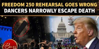 Performers Dodge Death as Trump Fair Stage COLLAPSES! Trump's Freedom 250 HORROR: Dancer BARELY Escapes As Stage Falls Apart Mid-Rehearsal | CAUGHT ON CAM