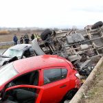 Three Time Deported Illegal Kills 6-Year-Old Girl! Overturned truck and damaged cars after highway crash