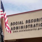 Social Security Administration building with American flag