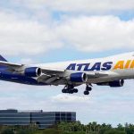 Atlas Air Boeing 747 cargo plane landing