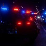 E-Bike Gangs Wrecking Cities Across The U.S Police vehicles with flashing red and blue lights at night